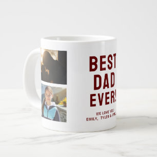 Bester Vater Aller Zeiten 4 Foto Collage Jumbo-Tasse