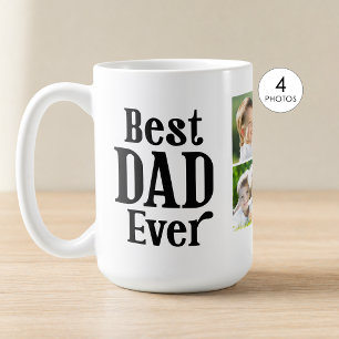Bester Vater Aller Zeiten 4 Foto Personalisiert Kaffeetasse