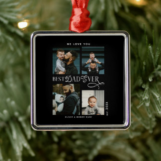 Bester Vater Aller Zeiten 4 Fotos | Moderne Gesche Ornament Aus Metall