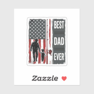 Bester Vater aller Zeiten Angel Flagge Vintage Vek Aufkleber