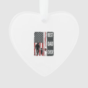 Bester Vater Aller Zeiten Angelflagge Vintage Vekt Ornament
