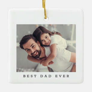 Bester Vater Aller Zeiten Beidseitiges Foto Einfac Keramikornament