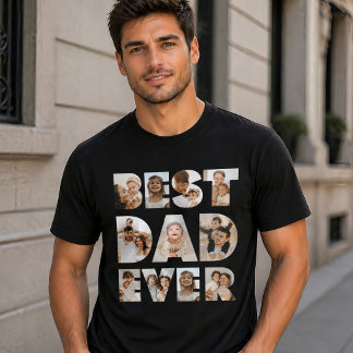 Bester Vater Aller Zeiten Benutzerdefinierte Fotos T-Shirt