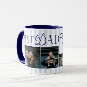 Bester Vater Aller Zeiten Blaue Streifen 3 Fotos H Tasse
