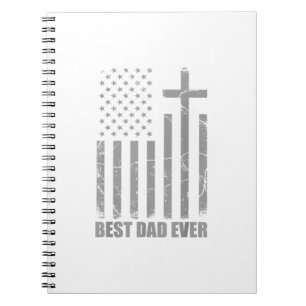 Bester Vater Aller Zeiten Christlicher Patriotisch Notizblock