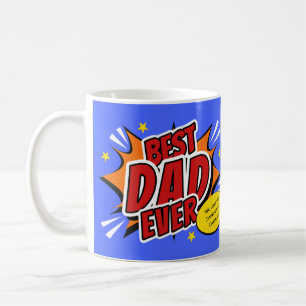 Bester Vater Aller Zeiten Comic Superheld Vatertag Kaffeetasse