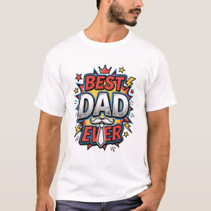 Bester Vater Aller Zeiten Comic Vintage Gravur Shi T-Shirt