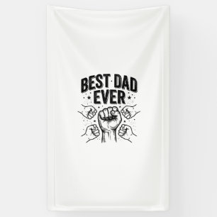 Bester Vater Aller Zeiten Fist Bump Vintage-Shirt- Banner