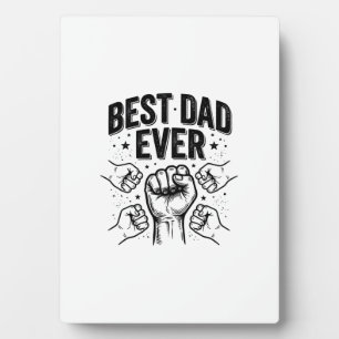 Bester Vater Aller Zeiten Fist Bump Vintage-Shirt- Fotoplatte