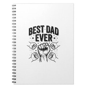 Bester Vater Aller Zeiten Fist Bump Vintage-Shirt- Notizblock