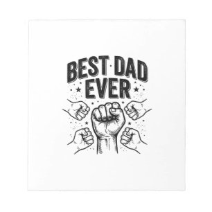 Bester Vater Aller Zeiten Fist Bump Vintage-Shirt- Notizblock
