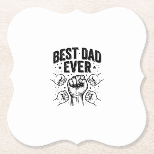 Bester Vater Aller Zeiten Fist Bump Vintage-Shirt- Untersetzer