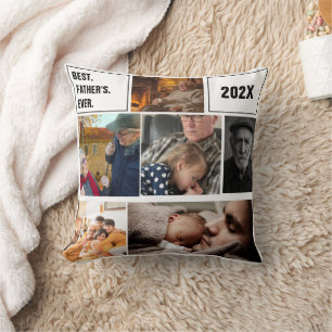 Bester Vater aller Zeiten Foto-Collage und benutze Kissen