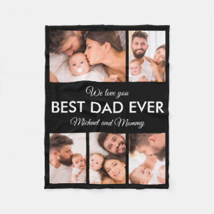 Bester Vater Aller Zeiten Foto Collage Vatertag Fleecedecke
