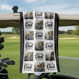 Bester Vater Aller Zeiten Foto-Collage Vatertag Golfhandtuch