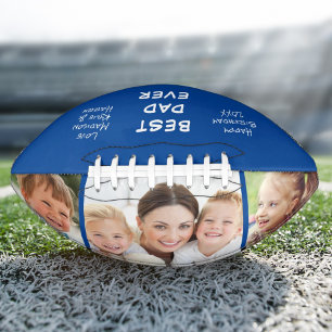 Bester Vater Aller Zeiten Foto Personalisiert Blau Football