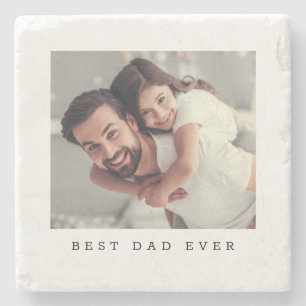 Bester Vater Aller Zeiten Foto, Text, Personalisie Steinuntersetzer