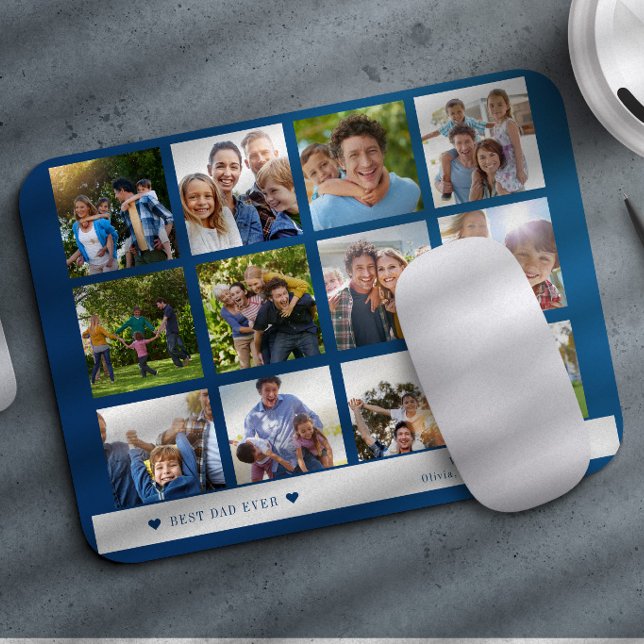 Bester Vater aller Zeiten Fotocollage Mousepad (Von Creator hochgeladen)