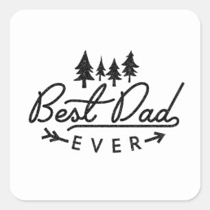 Bester Vater aller Zeiten Geschenk Quadratischer Aufkleber