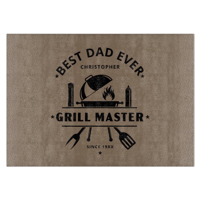 Bester Vater Aller Zeiten | Grillmeister Rustikal  Schneidebrett (Vorderseite)