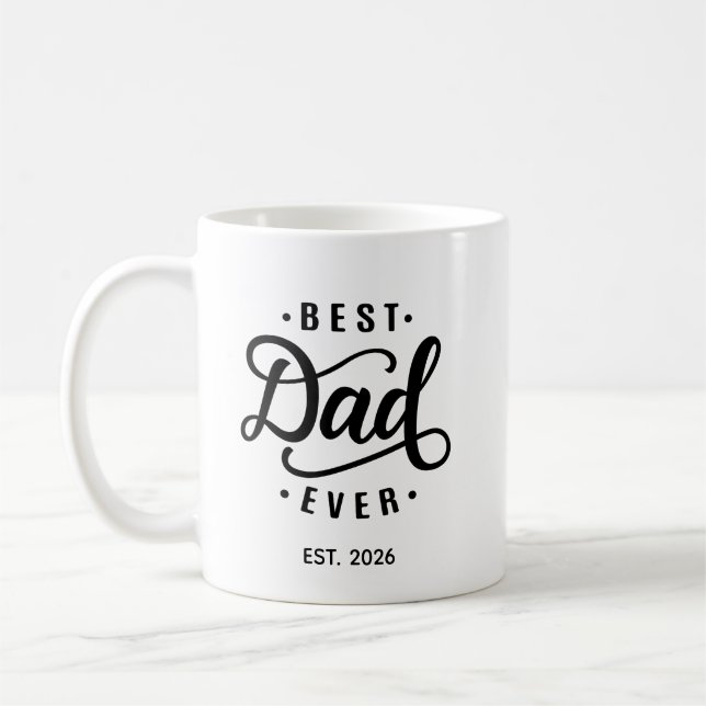 Bester Vater Aller Zeiten Gründungsdatum  Kaffeetasse (Links)