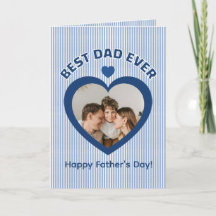Bester Vater Aller Zeiten Herz Foto Minimalistisch Feiertagskarte