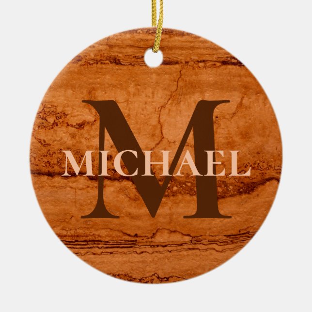 Bester Vater aller Zeiten, Kupfer Canyon Granit, B Keramik Ornament (Vorne)