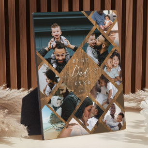 Bester Vater Aller Zeiten Moderne Fotocollage Holz Fotoplatte