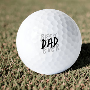 Bester Vater Aller Zeiten Modernes Schwarz und Gra Golfball