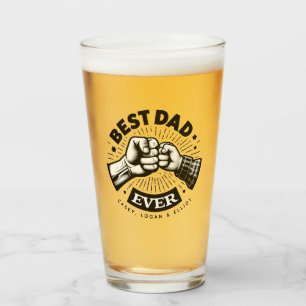 Bester Vater Aller Zeiten Personalisierte Fist Pum Glas