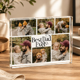 Bester Vater Aller Zeiten Personalisiertes Familie Fotoblock