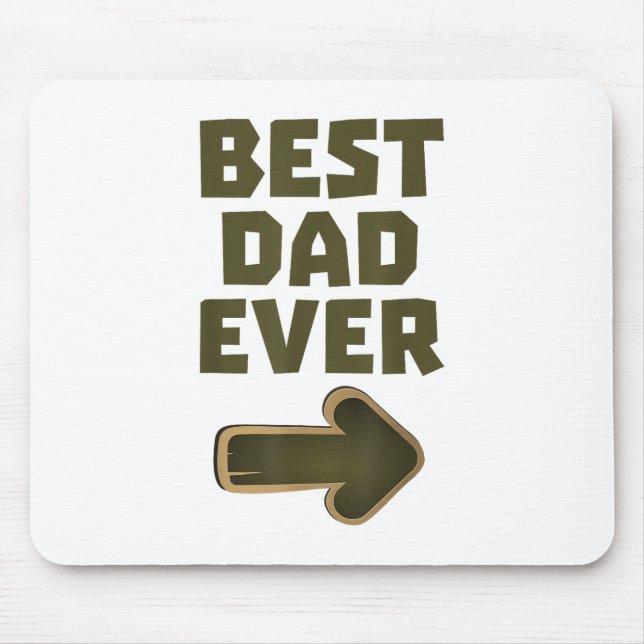 Bester Vater Aller Zeiten Pfeil Grafik Logo Mousepad (Vorne)