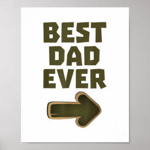 Bester Vater Aller Zeiten Pfeil Grafik Logo Poster