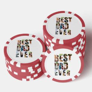 Bester Vater Aller Zeiten Platzhaltervorlage für Pokerchips