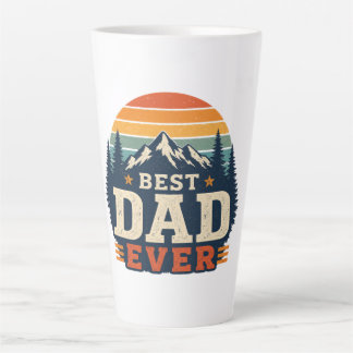 Bester Vater Aller Zeiten Retro Berg Sonnenunterga Milchtasse