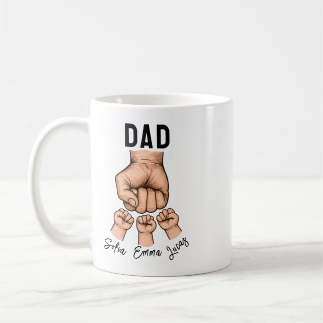 Bester Vater aller Zeiten Tasse – Personalisierter (Links)