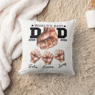 Bester Vater aller Zeiten Tasse – Personalisierter Kissen