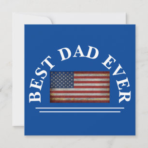 BESTER VATER ALLER ZEITEN USA-FLAGGE ANPASSBARE LA EINLADUNG