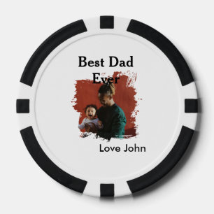 Bester Vater aller Zeiten Vater Papa Geschenk Foto Pokerchips