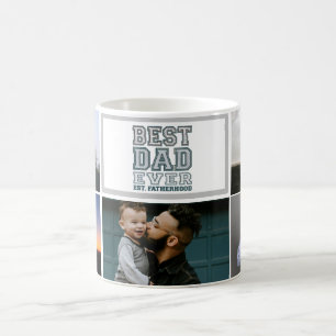 Bester Vater aller Zeiten Vaterfoto-Collage-Design Kaffeetasse