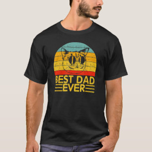 Bester Vater Aller Zeiten Vintage Cat Dad Cat Da V T-Shirt