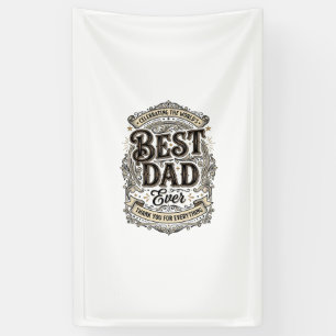 Bester Vater Aller Zeiten Vintage Gravur T-Shirt D Banner