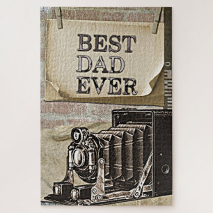 Bester Vater Aller Zeiten Vintage-Kamera Vatertag Puzzle