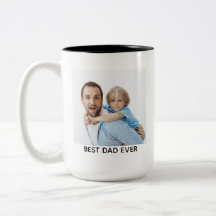 Bester Vater Aller Zeiten Vollbild Foto Personalis Zweifarbige Tasse
