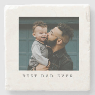 Bester Vater Aller Zeiten Vollfoto Personalisiert Steinuntersetzer