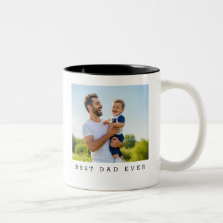 Bester Vater Aller Zeiten Vollfoto Personalisiert Zweifarbige Tasse