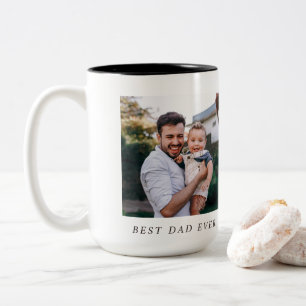 Bester Vater Aller Zeiten Vollfoto Personalisierte Zweifarbige Tasse