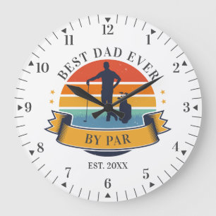 Bester Vater Aller Zeiten Von Par Vatertag Golfen Große Wanduhr