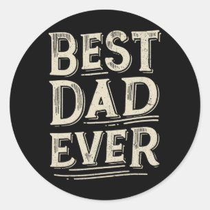 Bester Vater aller Zeiten von Tochter Sohn Geburts Runder Aufkleber