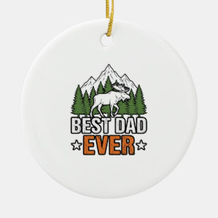 Bester Vater Aller Zeiten Waldkreatur Vintage Vate Keramik Ornament
